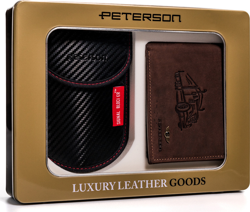 Peterson pánska darčeková sada púzdra a peňaženky I001 PTN ZM38 Veľkosť: ONE SIZE
