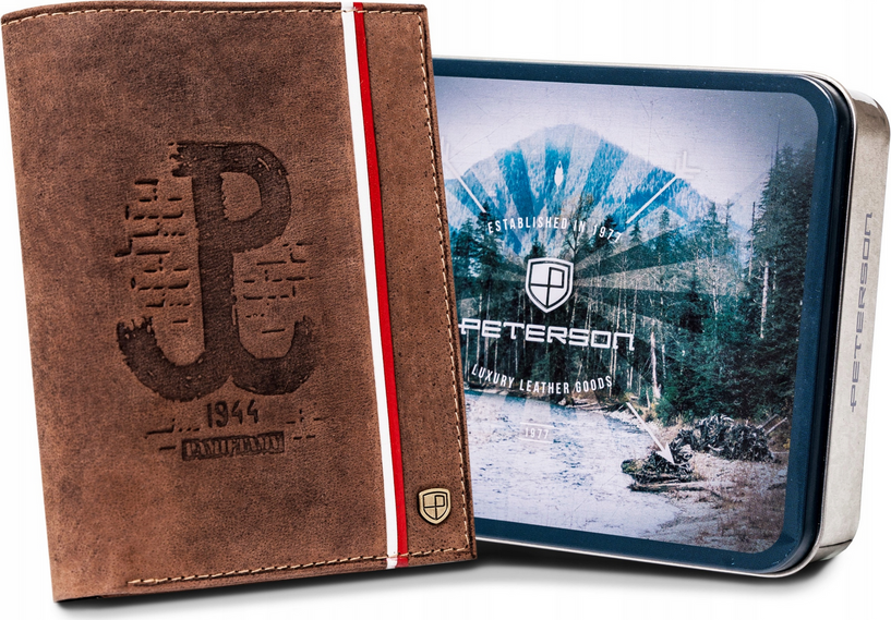 Peterson hnedá peňaženka s kotvou W039 [DH] PTN 333PW Veľkosť: ONE SIZE