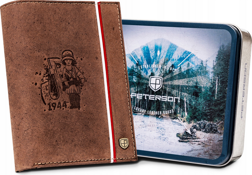 Peterson hnedá peňaženka s potlačou W038 [DH] PTN 333PW Veľkosť: ONE SIZE