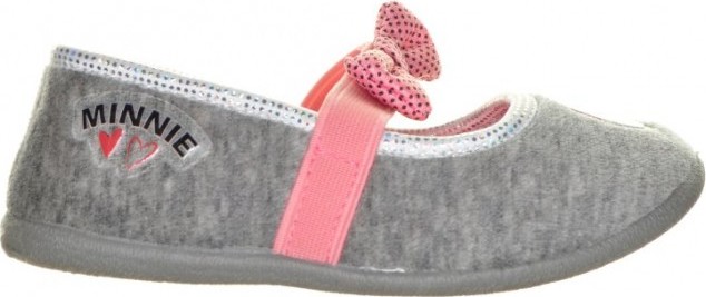 Minnie Mouse dievčenské sivé papuče Veľkosť: 21