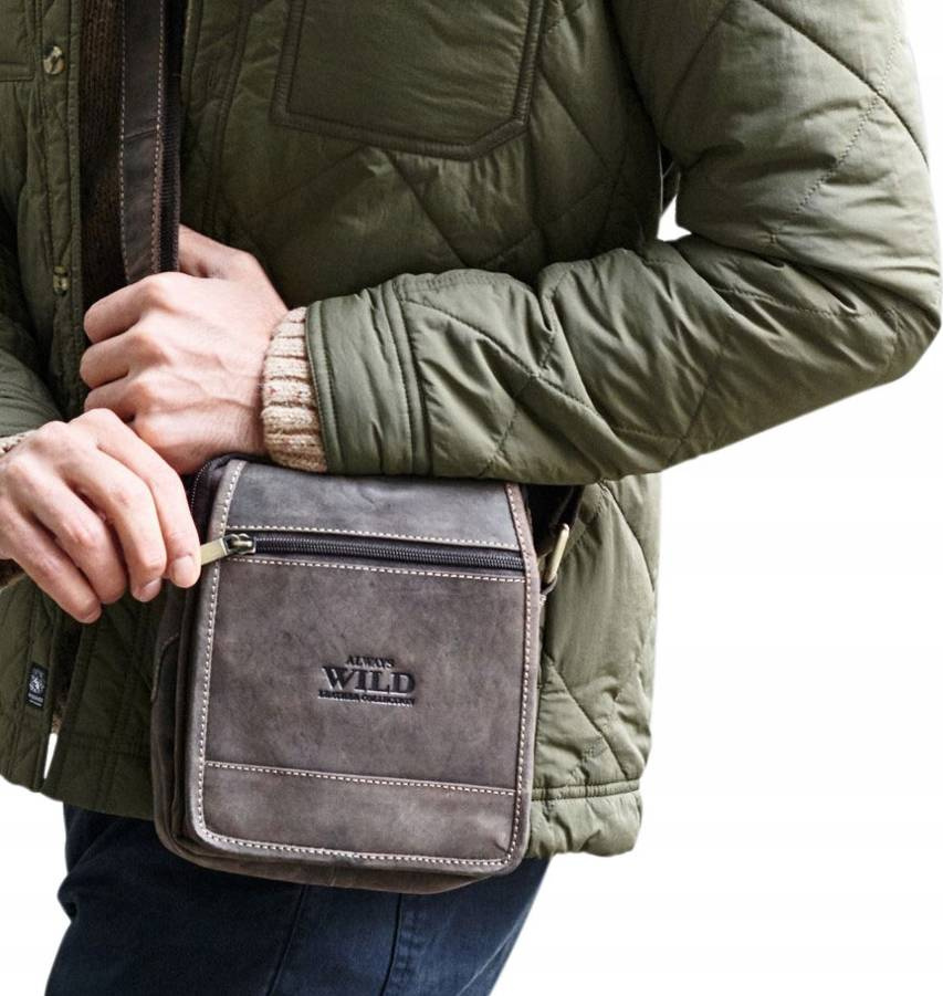 Always Wild tmavohnedá kožená taška cez rameno [DH] 251-MH Veľkosť: ONE SIZE