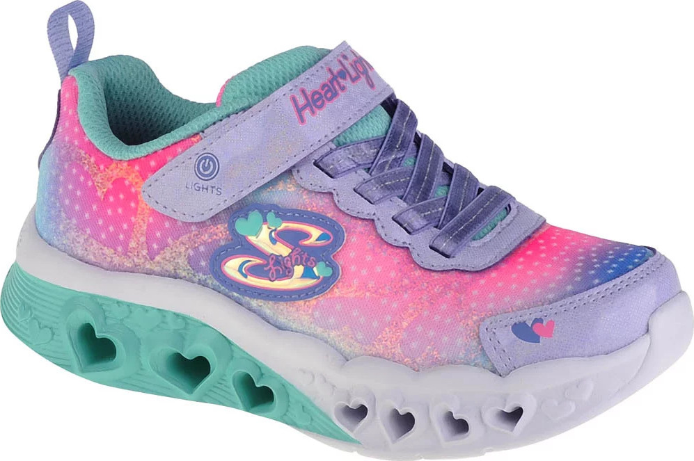 Farebné dievčenské tenisky Skechers Flutter Heart Lights 302315L-LVMT Veľkosť: 30