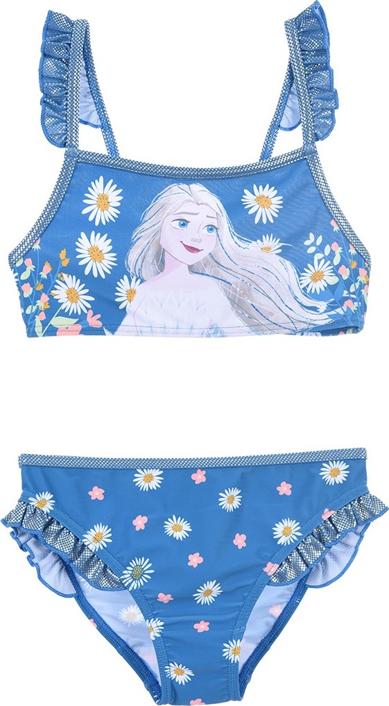 Modré dvojdielne plavky s kvetinami Disney Frozen Veľkosť: 104