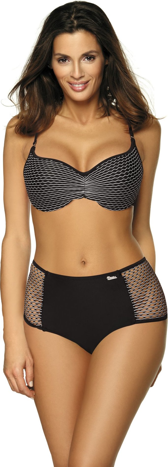 Čierne push-up bikiny so sieťovinou Martha Nero M-477 (3) Veľkosť: S