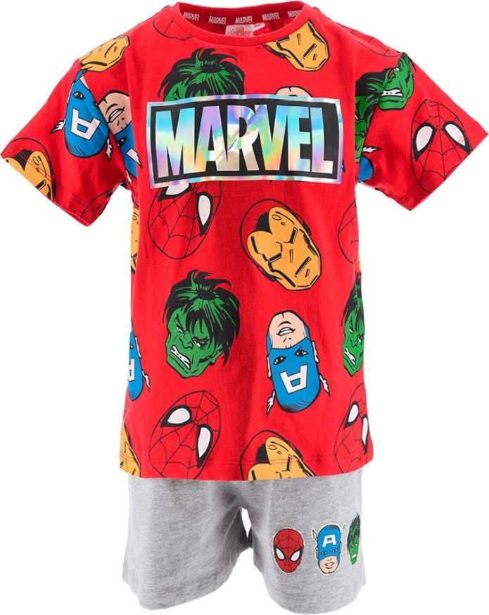 Červeno-sivá súprava s potlačou Marvel Avengers Veľkosť: 104