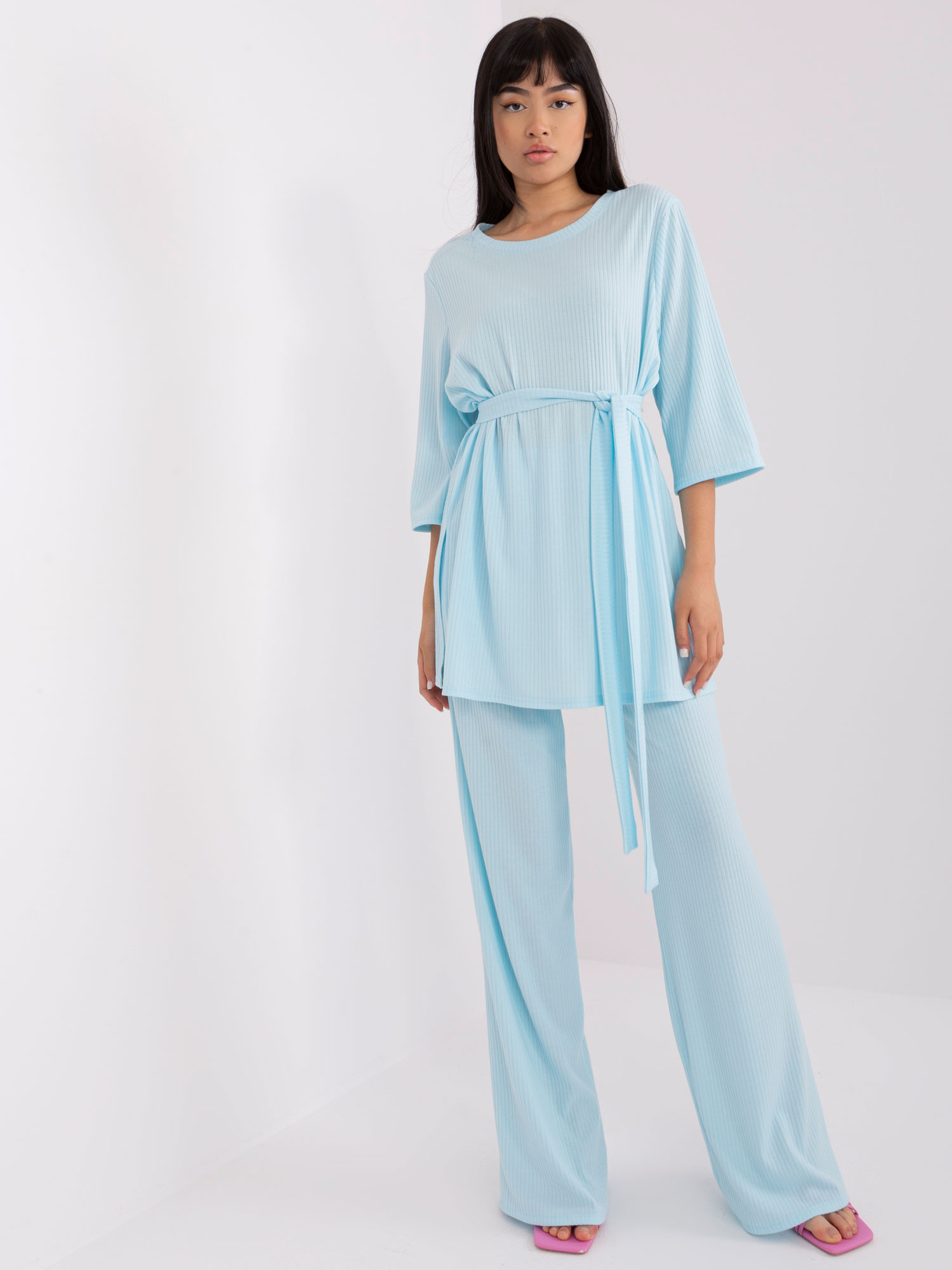 Svetlomodrý ležérny komplet -LK-KMPL-509389.28P-light blue Veľkosť: S/M
