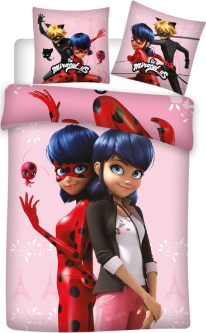 Ružové obojstranné obliečky Miraculous Veľkosť: ONE SIZE
