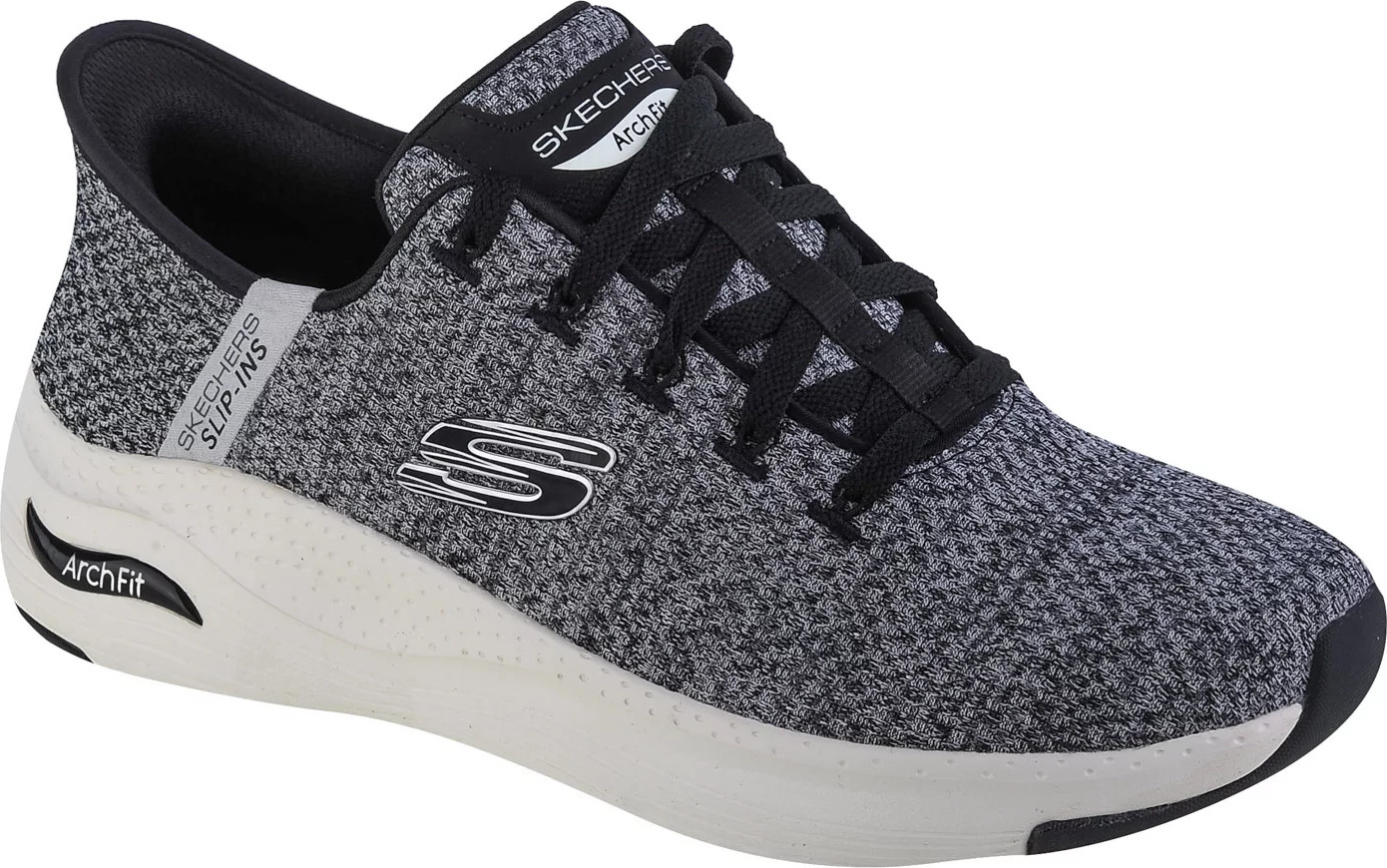 SIVÉ PÁNSKE TENISKY SKECHERS ARCH FIT-NEW VERSE 232454-WBK Veľkosť: 44