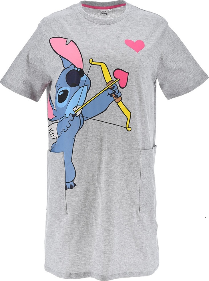 Sivá dámska nočná košeľa Disney Lilo a Stich Veľkosť: L