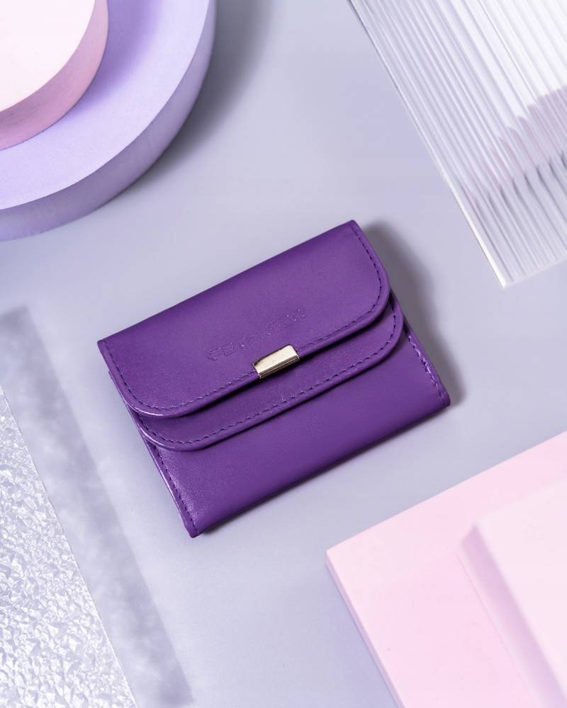 Peterson Fialová malá kožená peňaženka Y258 [DH] PTN RD-GC02-MCL Veľkosť: ONE SIZE