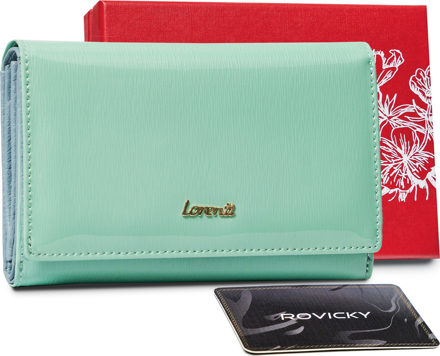 Lorenti mintová veľká peňaženka S217 [DH] 76112-SH-RFID-14 Veľkosť: ONE SIZE