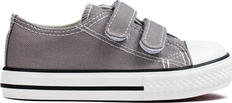 Sivé detské tenisky na suchý zips Vico 110-4LT.G Veľkosť: 20