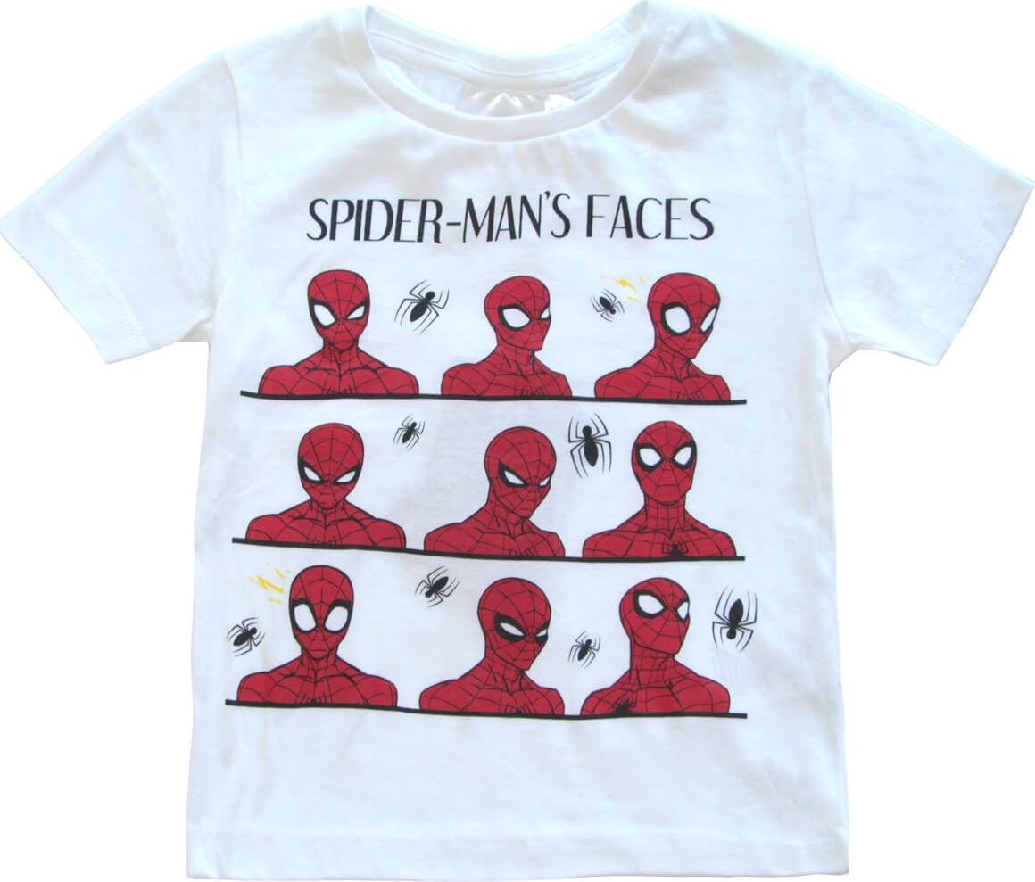 Spider Man - chlapčenské biele tričko Veľkosť: 110/116