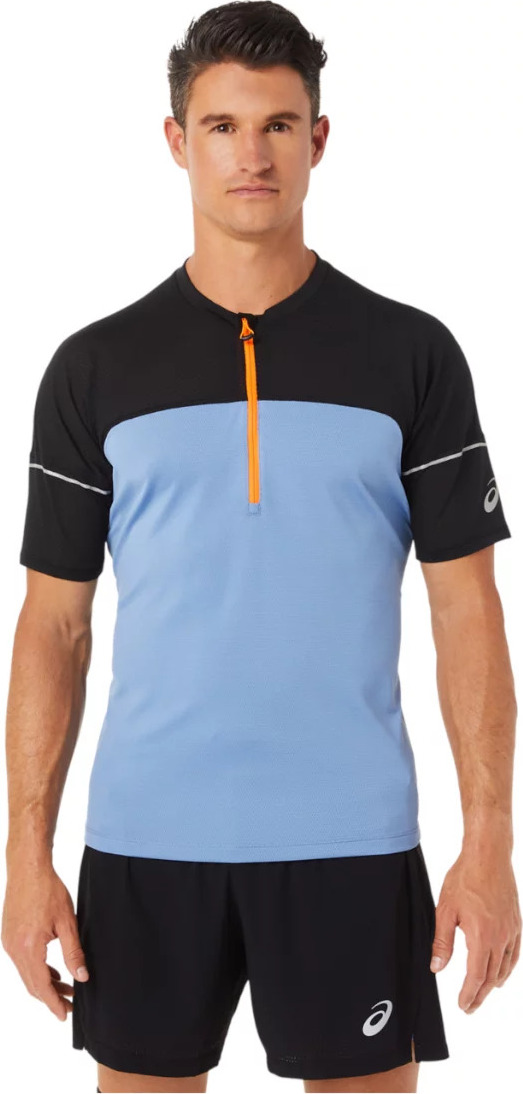 MODRO-ČIERNE ŠPORTOVÉ TRIČKO ASICS FUJITRAIL TOP TEE 2011B895-412 Veľkosť: M