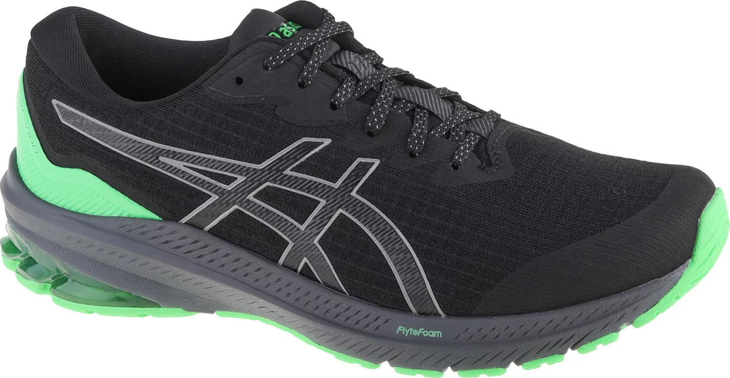 Čierne športové tenisky so zelenými detailmi ASICS GT-1000 11 Lite-Show 1011B480-001 Veľkosť: 43,5