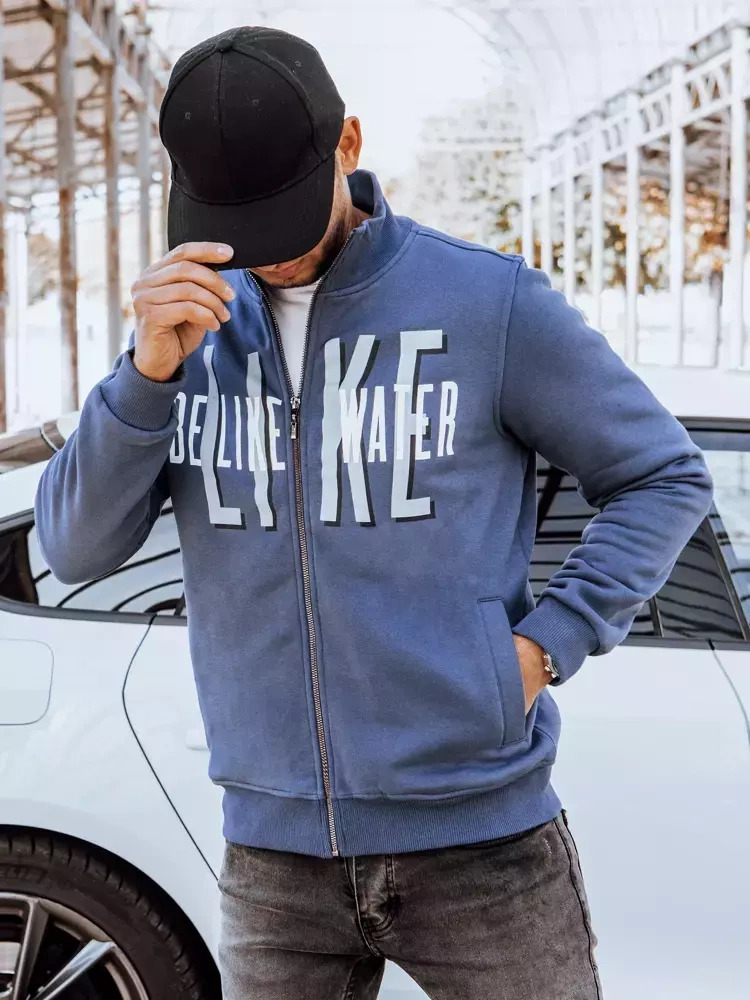 Modrá mikina "Like" BX5411 Veľkosť: XL