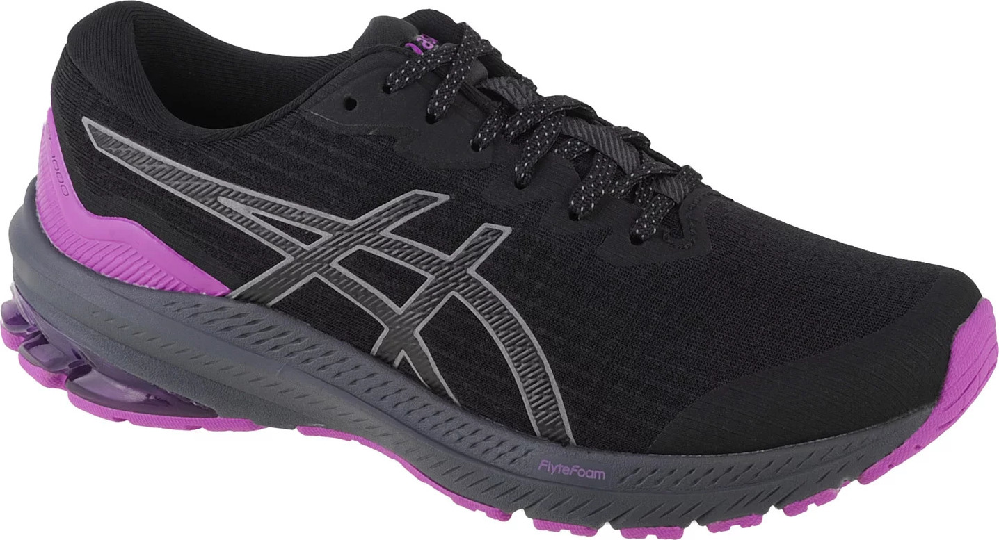 Čierne športové tenisky s fialovými detailmi ASICS GT-1000 11 Lite-Show 1012B307-001 Veľkosť: 37