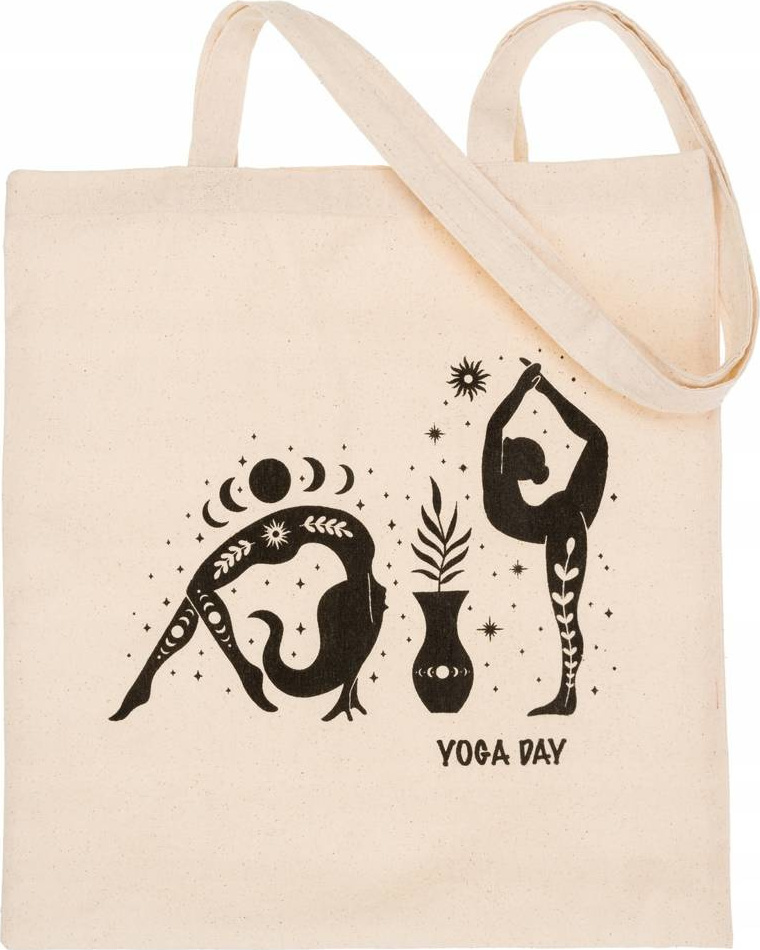 Bavlnená nákupná taška "yoga day" [DH] EKO Veľkosť: ONE SIZE