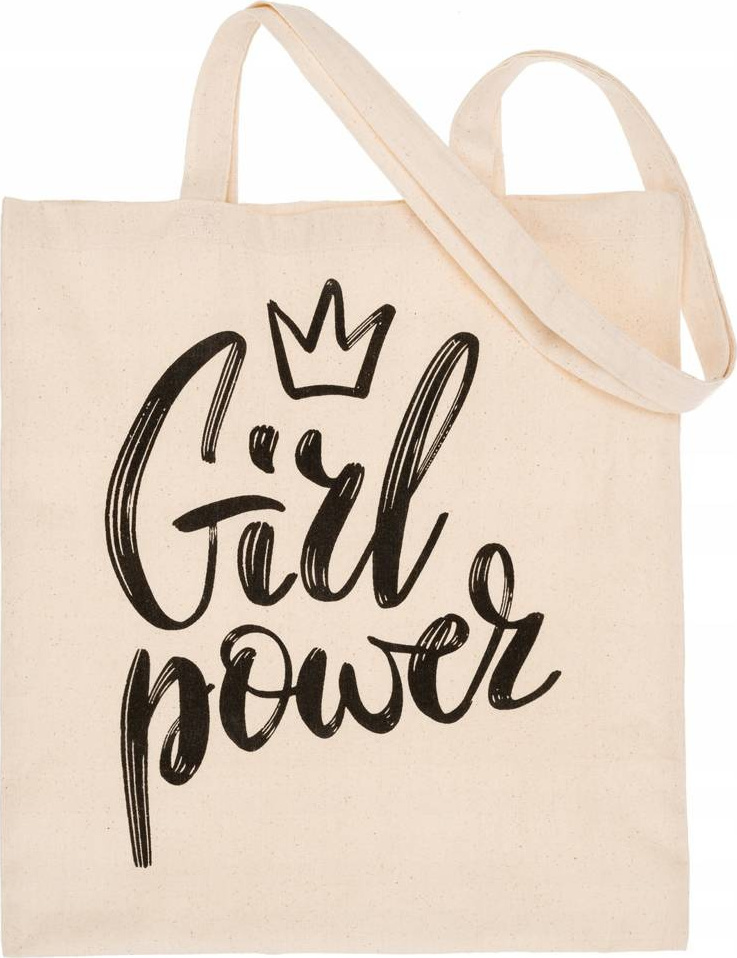 Bavlnená nákupná taška "girl power" [DH] EKO Veľkosť: ONE SIZE