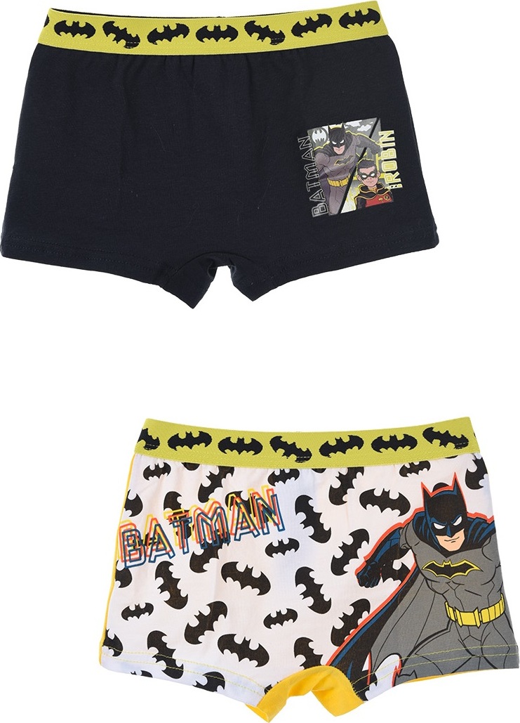 Sada chlapčenských boxeriek - Batman - čierno-biela Veľkosť: 116/128