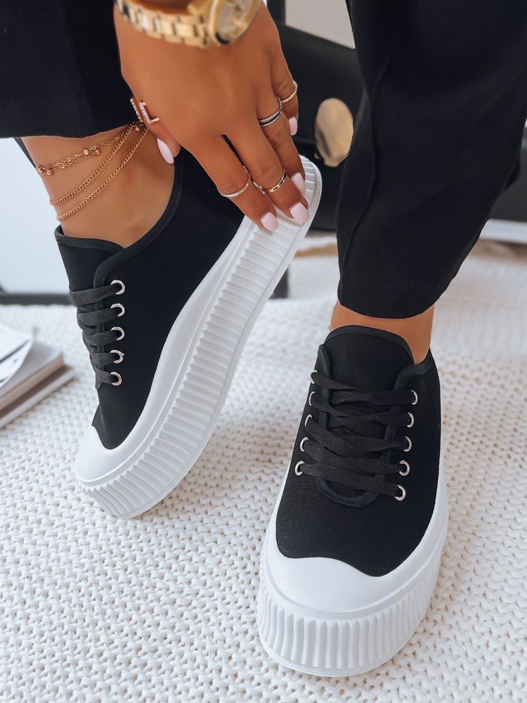 Čierne plátené tenisky ELMA ZY0319 Veľkosť: 39