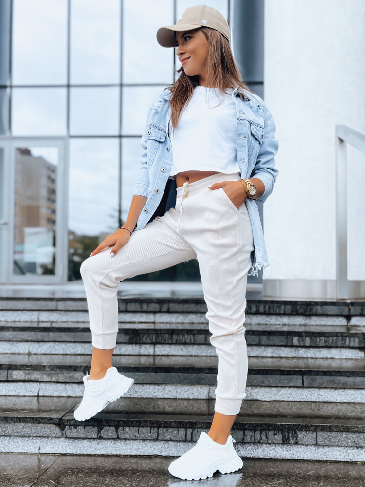 Svetlobéžové dámske tepláky MARIE UY1576 Veľkosť: L/XL