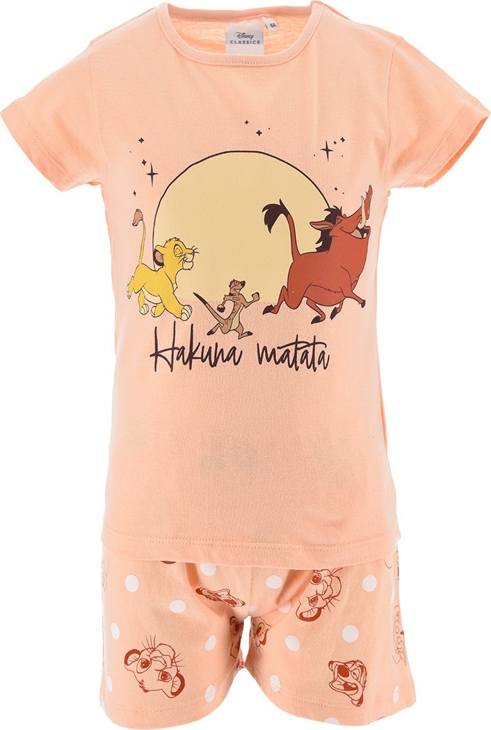 Marhuľové dievčenské pyžamo The Lion King Hakuna Matata Veľkosť: 98