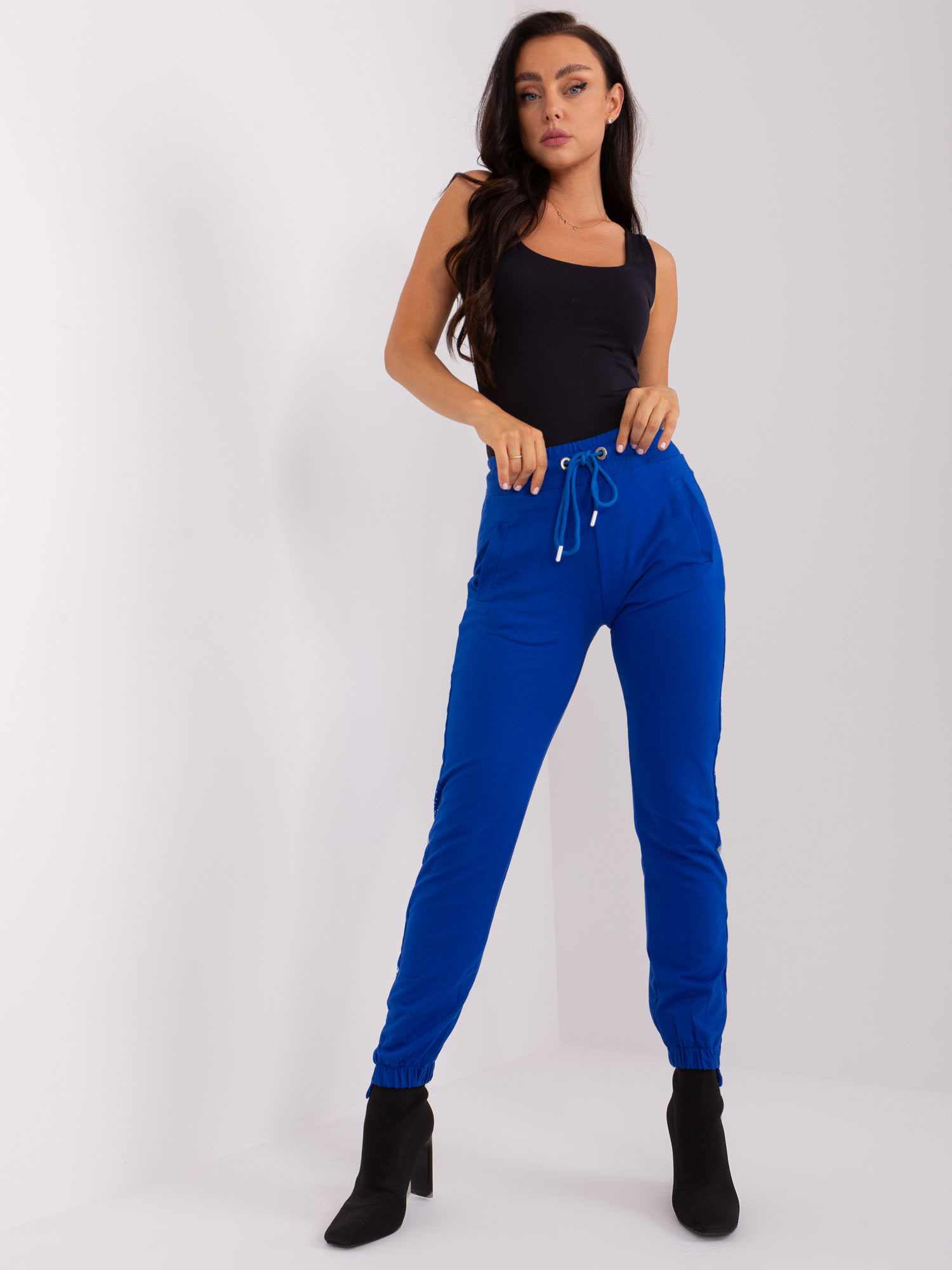 Modré dámske tepláky RV-DR-8547.08-cobalt Veľkosť: S