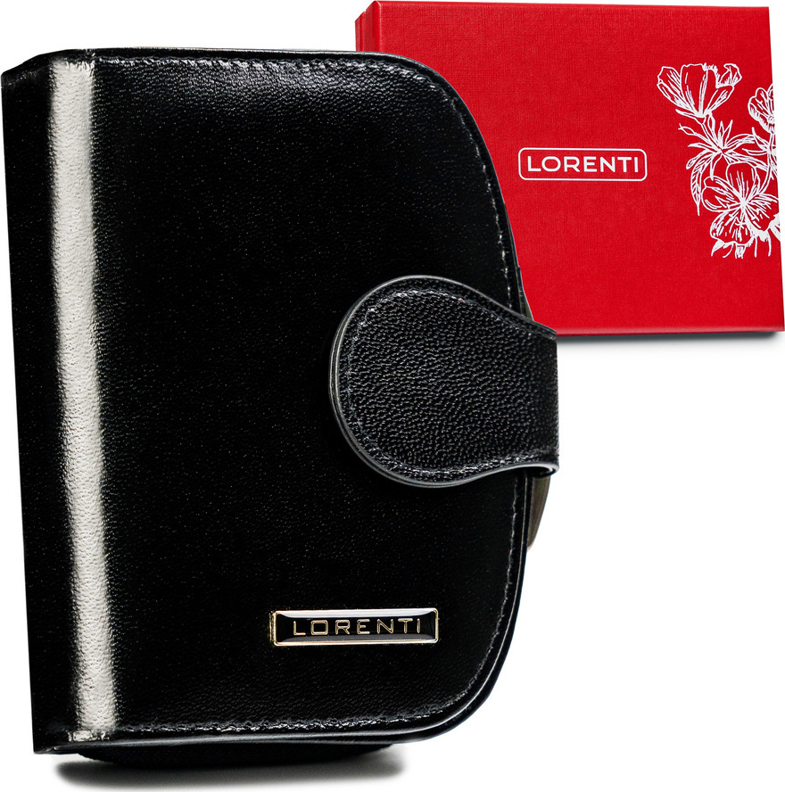 Lorenti Čierna malá hladká kožená peňaženka S236 [DH] 43972-CIS-3337 B Veľkosť: ONE SIZE