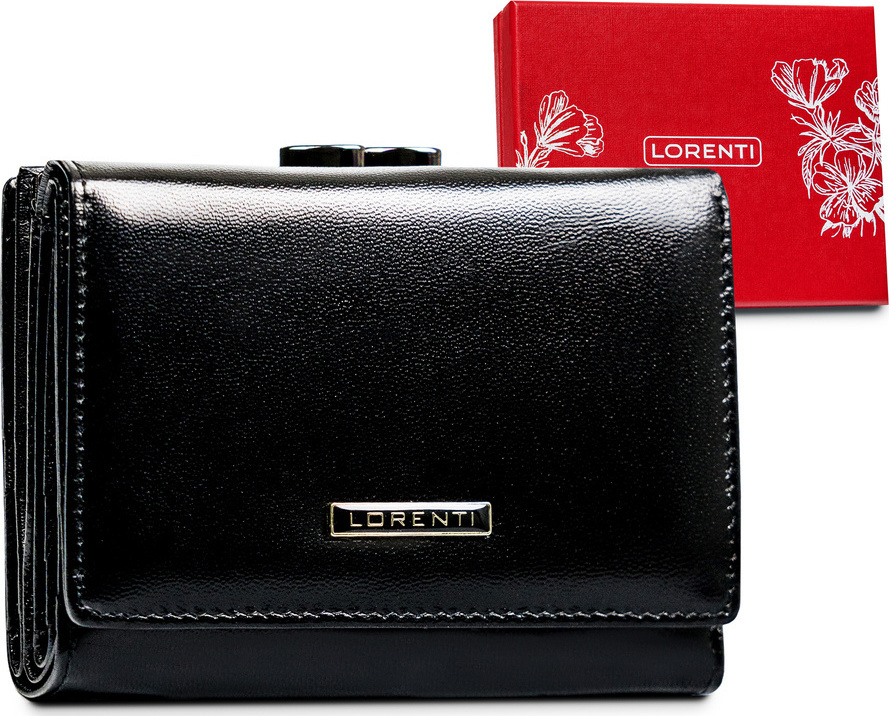 Lorenti Čierna malá kožená peňaženka S239 [DH] 15-09-CIS-3276 B Veľkosť: ONE SIZE