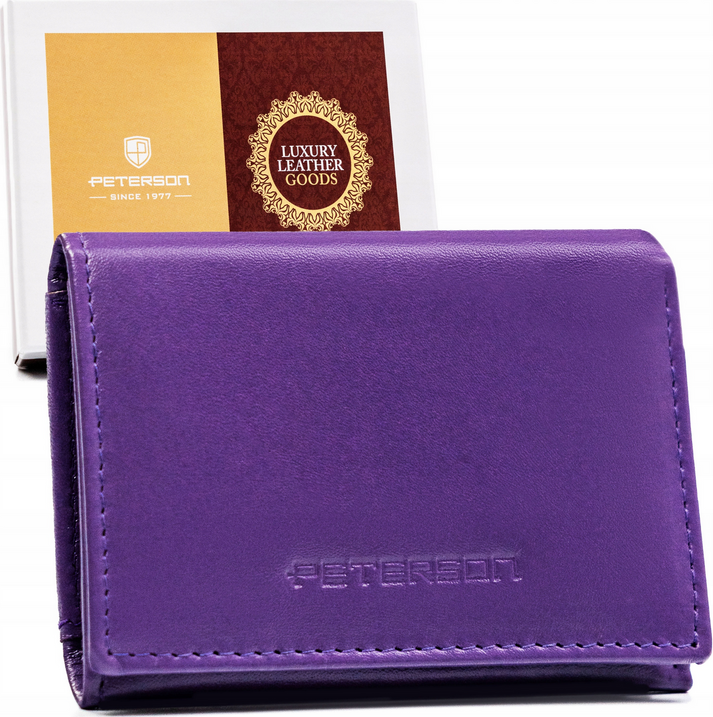Peterson Fialová malá kožená peňaženka Y385 [DH] PTN RD-SWZX-86-MCL Veľkosť: ONE SIZE