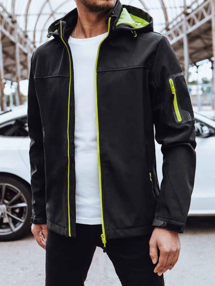 Čierna softshellová bunda s kapucňou TX4473 Veľkosť: 2XL