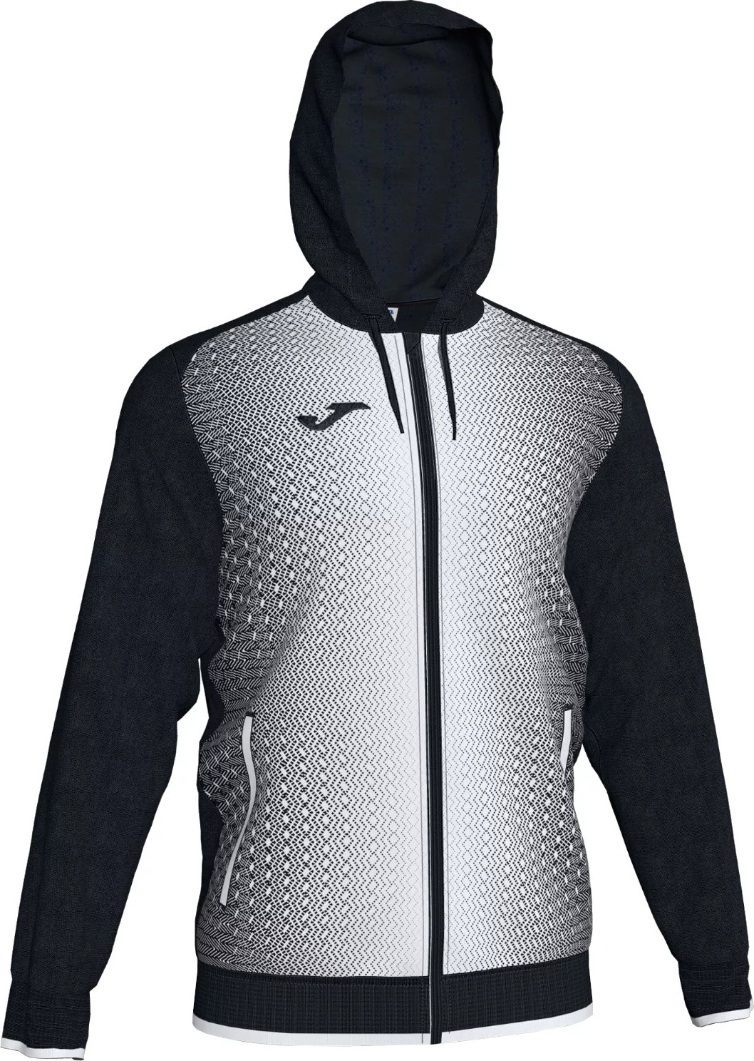 ČIERNO-BIELA FUTBALOVÁ MIKINA JOMA SUPERNOVA HOODED JACKET 101285-102 Veľkosť: XS