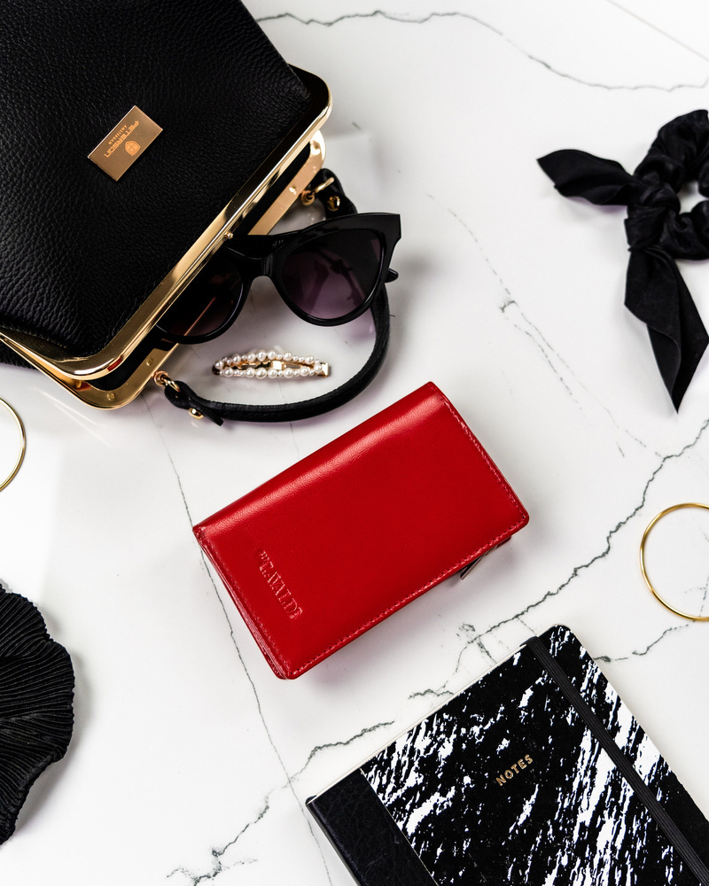 Cavaldi Červená hladká kožená peňaženka M547 [DH] 249-GCL RED Veľkosť: ONE SIZE