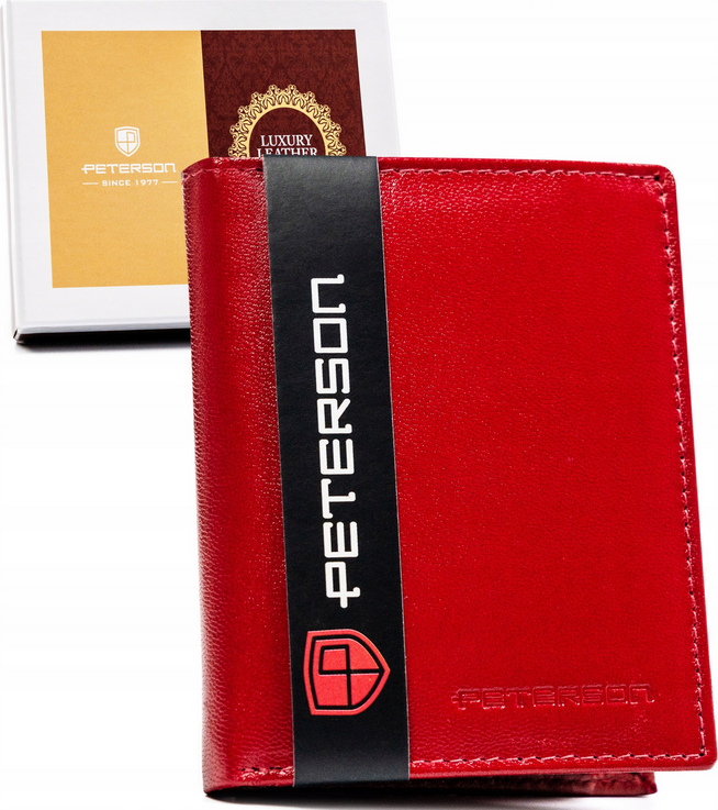 Peterson Drevená malá kožená peňaženka Y403 [DH] PTN RD-270-GCL Veľkosť: ONE SIZE