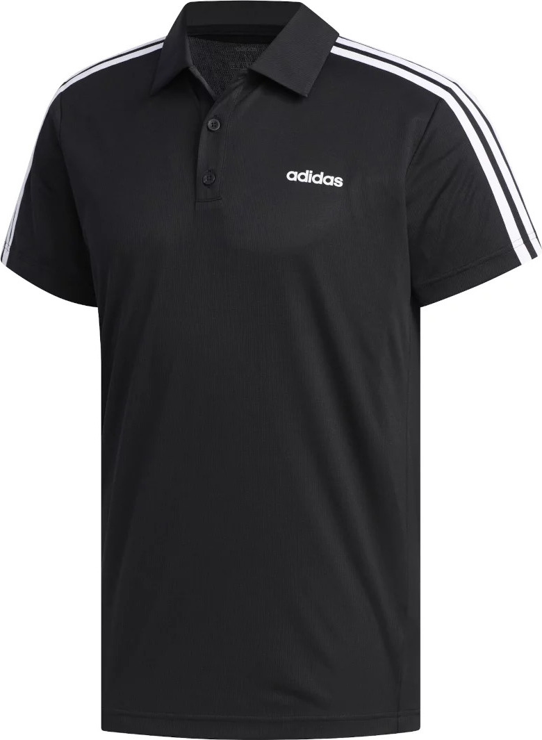 Čierna pánska polokošeľa adidas Designed 2 Move 3-Stripes Polo Shirt FL0321 Veľkosť: L