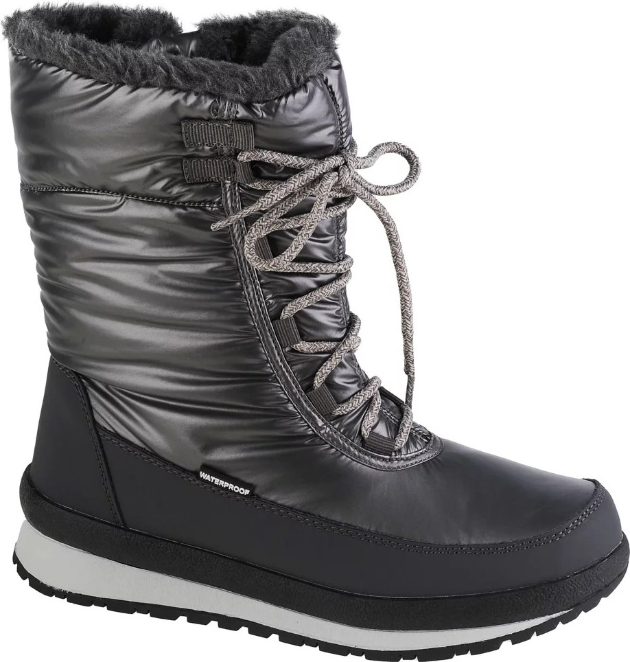 Sivé lesklé dámske snehule CMP Harma Wmn Snow Boot 39Q4976-U911 Veľkosť: 37