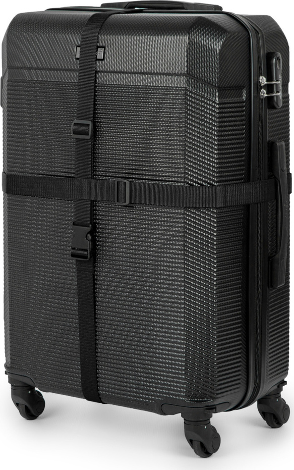 Solier čierne bezpečnostné popruhy na kufor SA56) Veľkosť: ONE SIZE