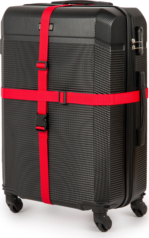 Solier červené bezpečnostné popruhy na kufor SA56) Veľkosť: ONE SIZE