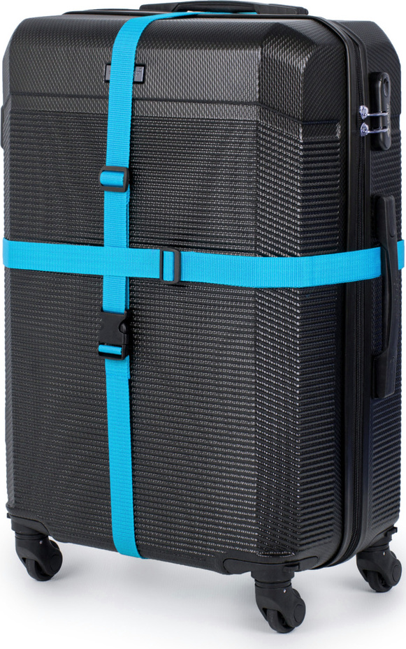 Solier svetlo modré bezpečnostné popruhy na kufor SA56) 2ks Veľkosť: ONE SIZE