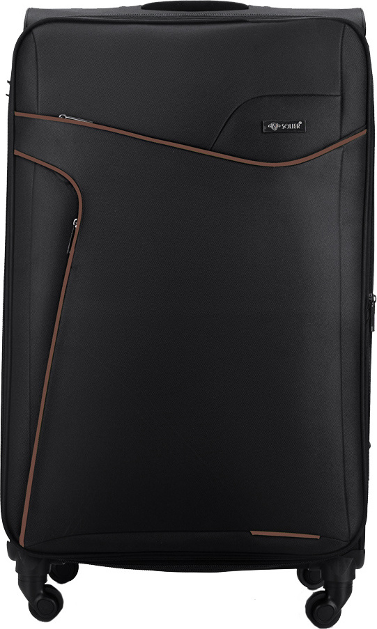 Solier Čierno-hnedý cestovný kufor veľ. M STL1651 BLACK/COFFEE 23'' (M)) Veľkosť: M
