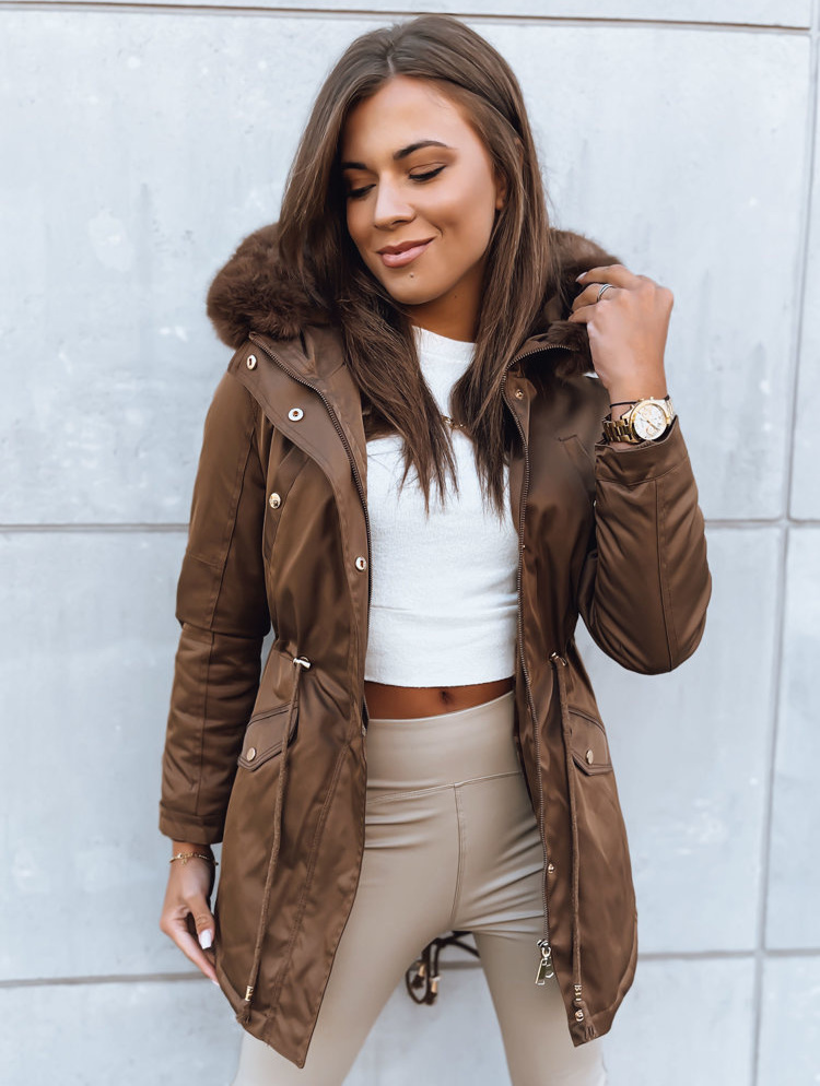 Hnedá zateplená parka GODDESS TY3869 Veľkosť: S