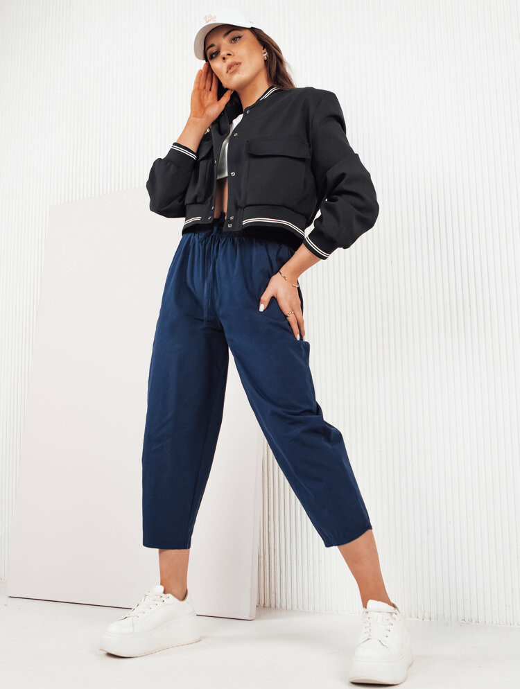 Tmavomodré široké bavlnené nohavice BALLOON FANTASY UY1667 Veľkosť: S