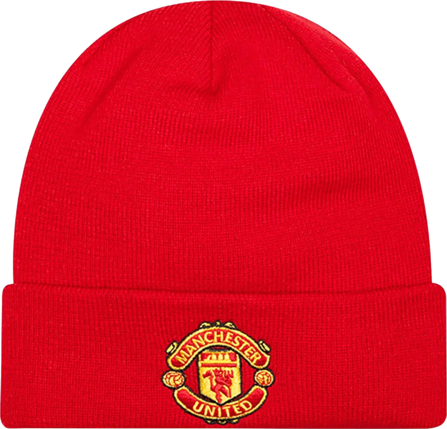 Červená pánska čiapka New Era Core Cuff Beanie Manchester United FC Hat 11213213 Veľkosť: ONE SIZE