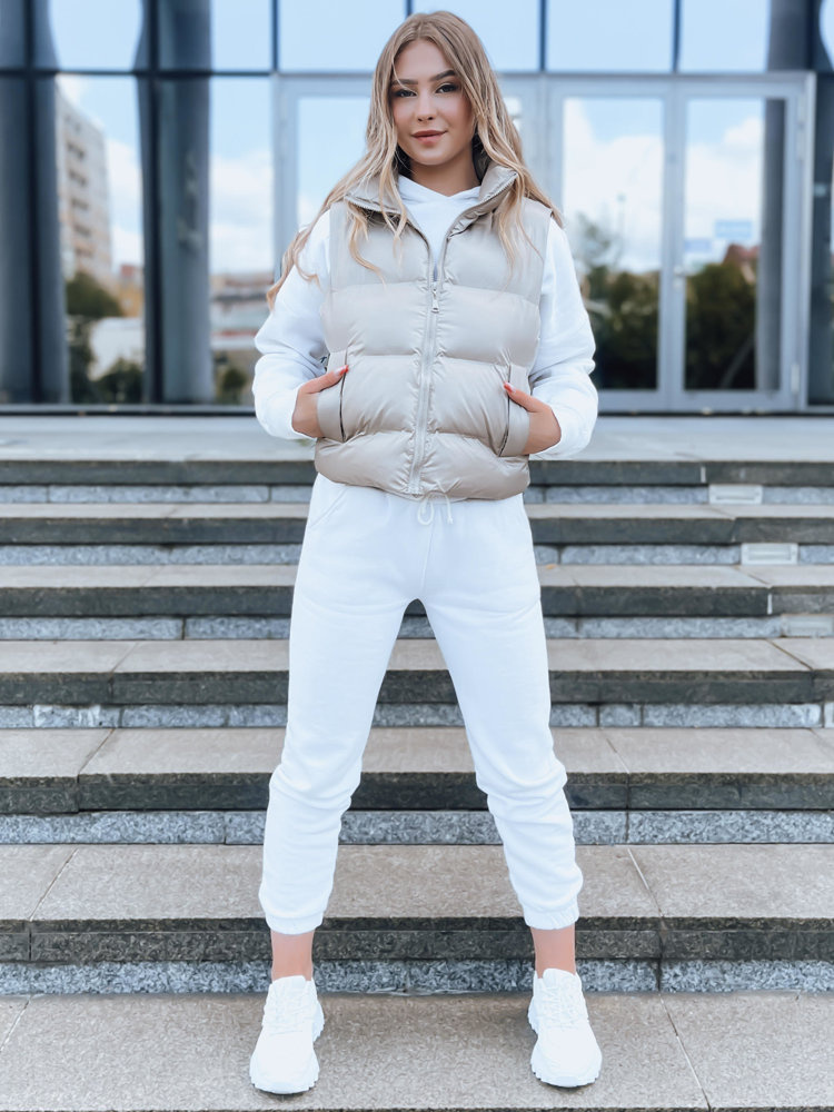 Krémová prešívaná vesta WILLOW TY3795 Veľkosť: L