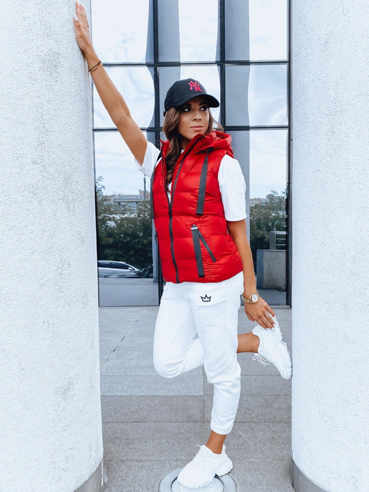 Červená prešívaná vesta WISE OWL TY3783 Veľkosť: S