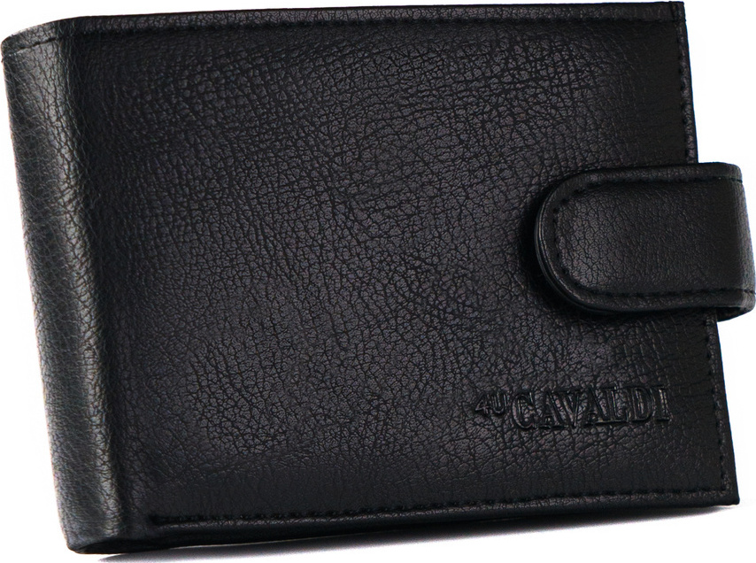 Cavaldi Čierna peňaženka s vreckom na zips B039 M620L-PU-6793 BLACK Veľkosť: ONE SIZE
