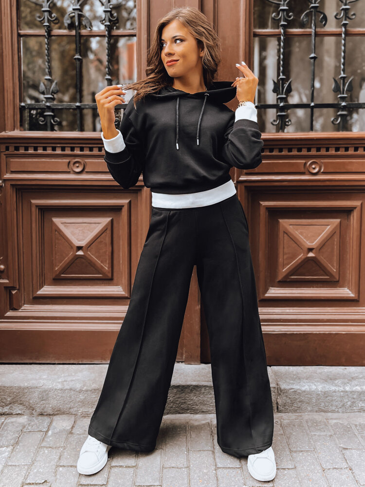 Čierna súprava mikiny a širokých nohavíc GALAXY GLOW AY0952 Veľkosť: ONE SIZE