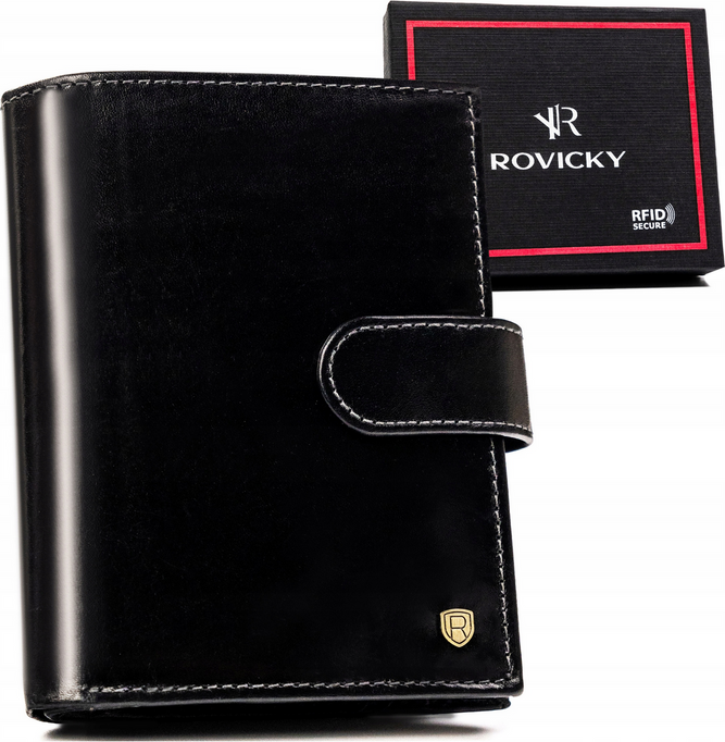 Rovicky Čierna kožená peňaženka L208 [DH] 22313L-RVT Veľkosť: ONE SIZE