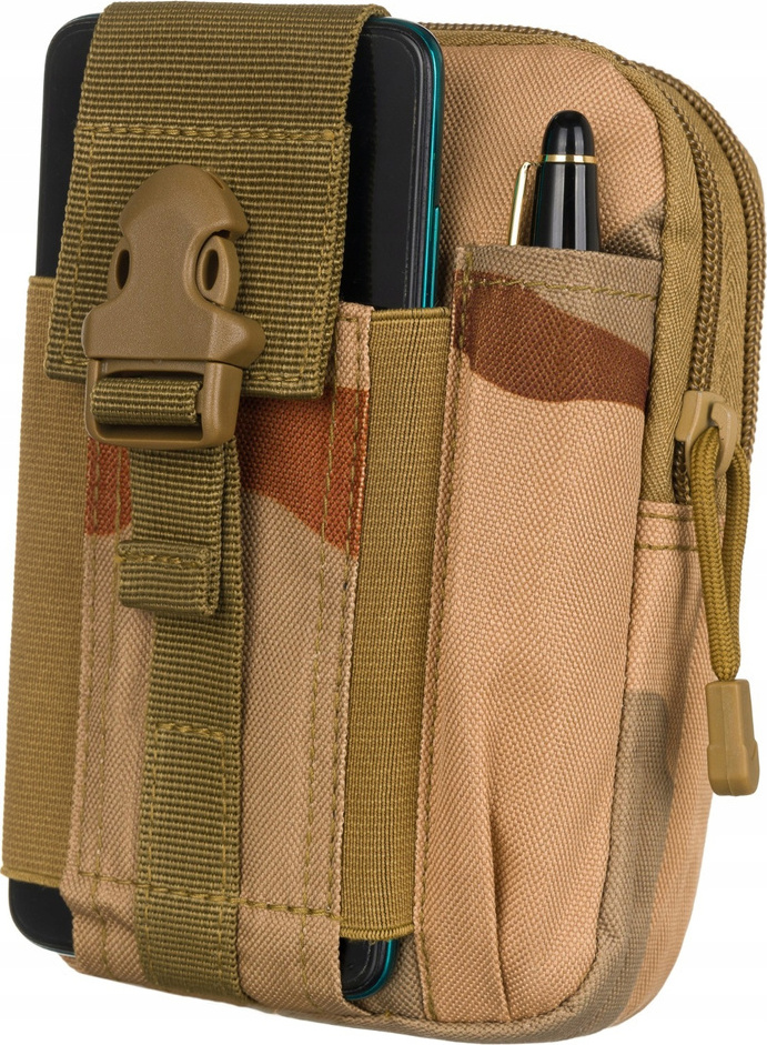 Béžovo-svetlozelená maskáčová taška na opasok [DH] BL064 Veľkosť: ONE SIZE